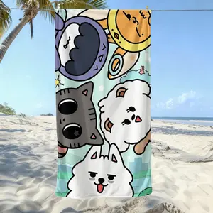 TXT inspire beach towels are suitable for the seaside, Christmas gifts, and also fit the island vacation beach party, Microfiber, Design beach towel