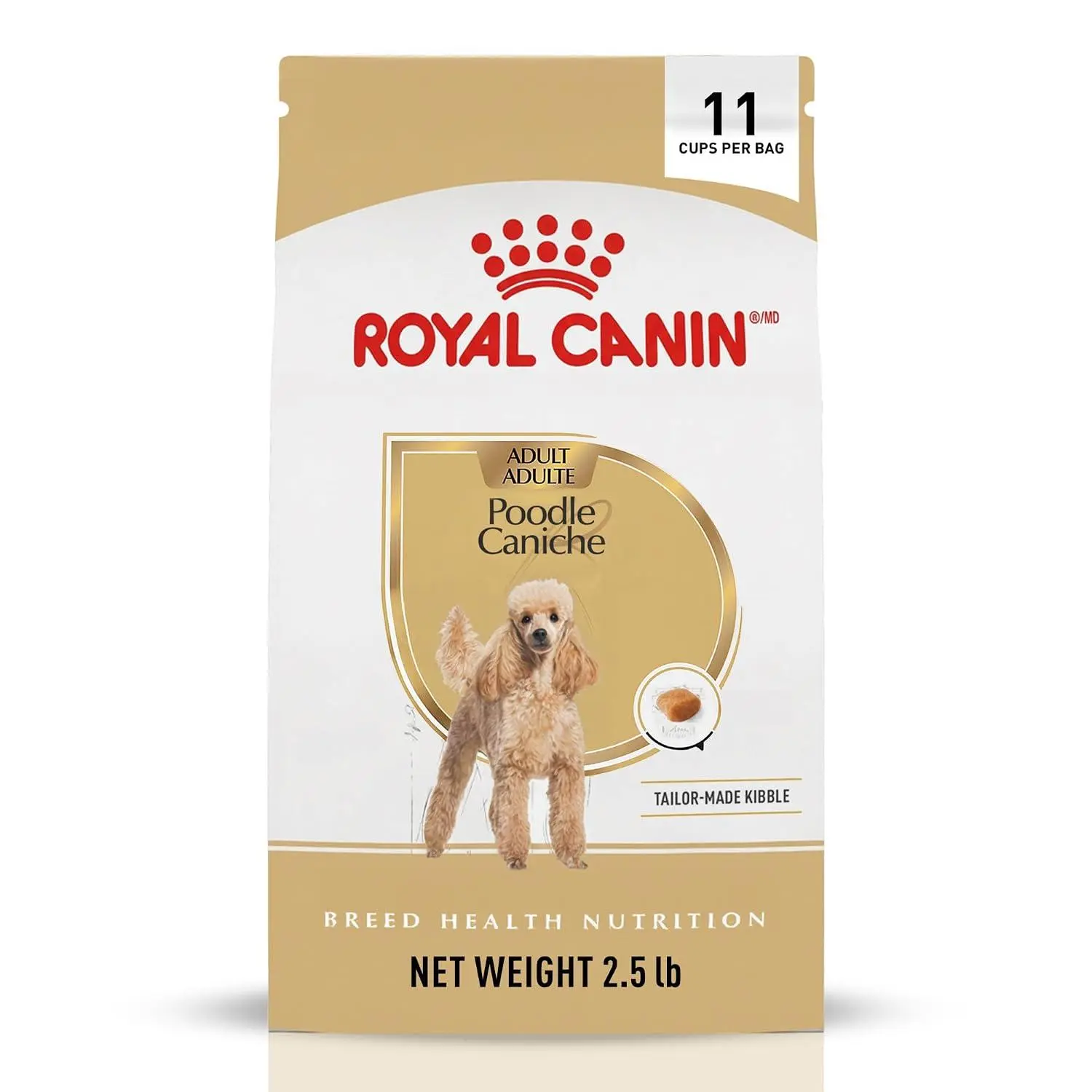 ROYAL CANIN Poodle Adult Dry Dog Food, 2.5 lb Bag | Coat Health with Omega Fatty Acids, Healthy Aging Support, For Adult Poodles 10+ Months, Specialized Kibble for Easy Pickup