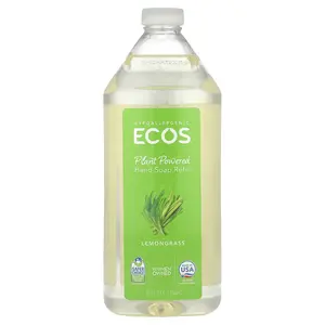 Earth Friendly Products Ecos®, Plant Powered Hand Soap Refill, Lemongrass, 32 fl oz (946 ml)