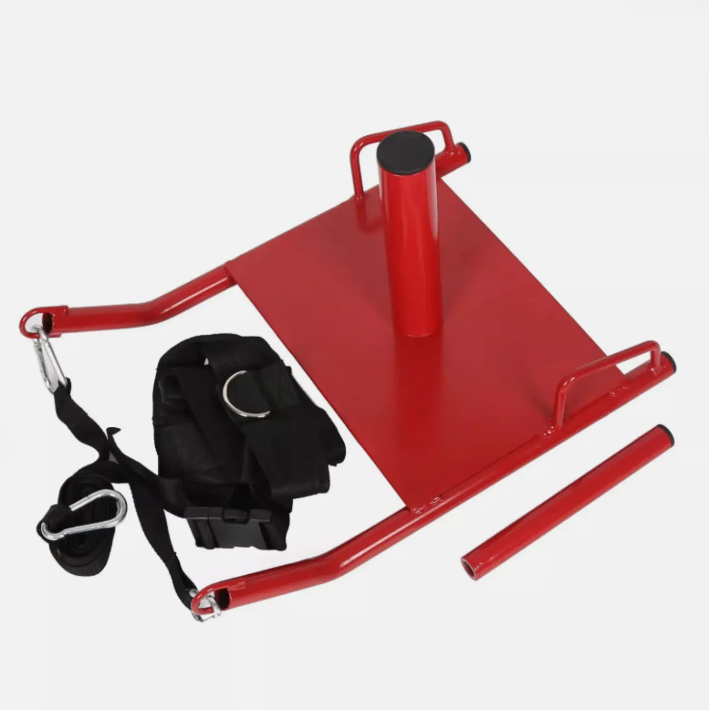 Push Pull Power Speed Sled, Heavy-Duty Steel Fitness Equipment with Harness for Strength Training, CrossFit, and Home Gym