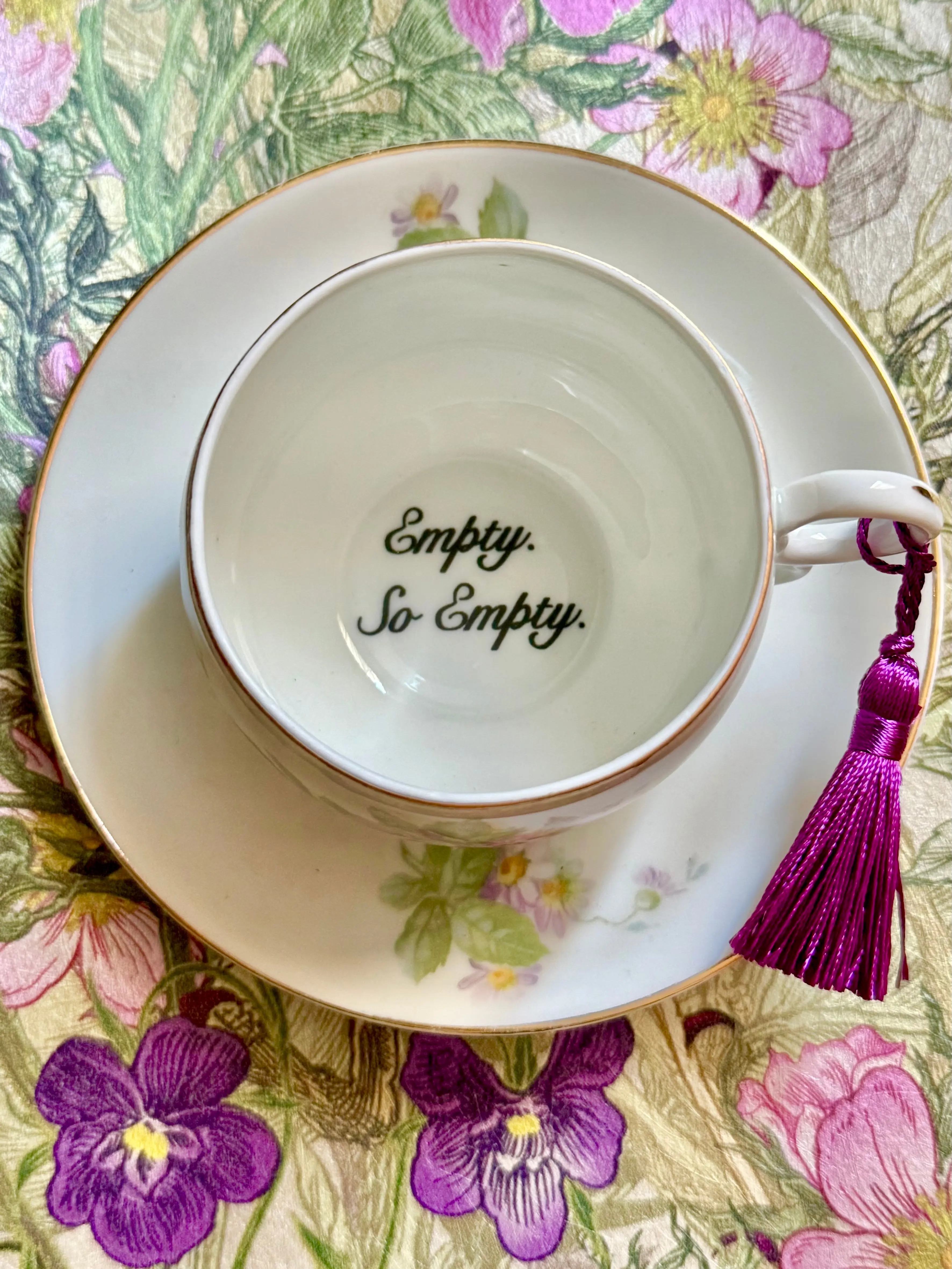 Vintage Empty teacup and saucer