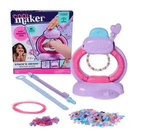 Cool Maker Stack'd Heishi Studio Bracelet Making Kit with Easy Beading Pen & Over 1200 Beads for Bracelets Makes 15 Arts and Crafts Kids Toys for Girls Ages 7 and up Bead