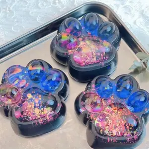 [2025 NEW] 1 pcs pack Handmade Taba Squishy Big Cat Paw Silicone Squeeze Toys for Stress Relief 3 Inch Size Cat Paw Giant Paw Squishy Fidget Toys for Anxiety&Relaxation|Desk Accessory for Adults