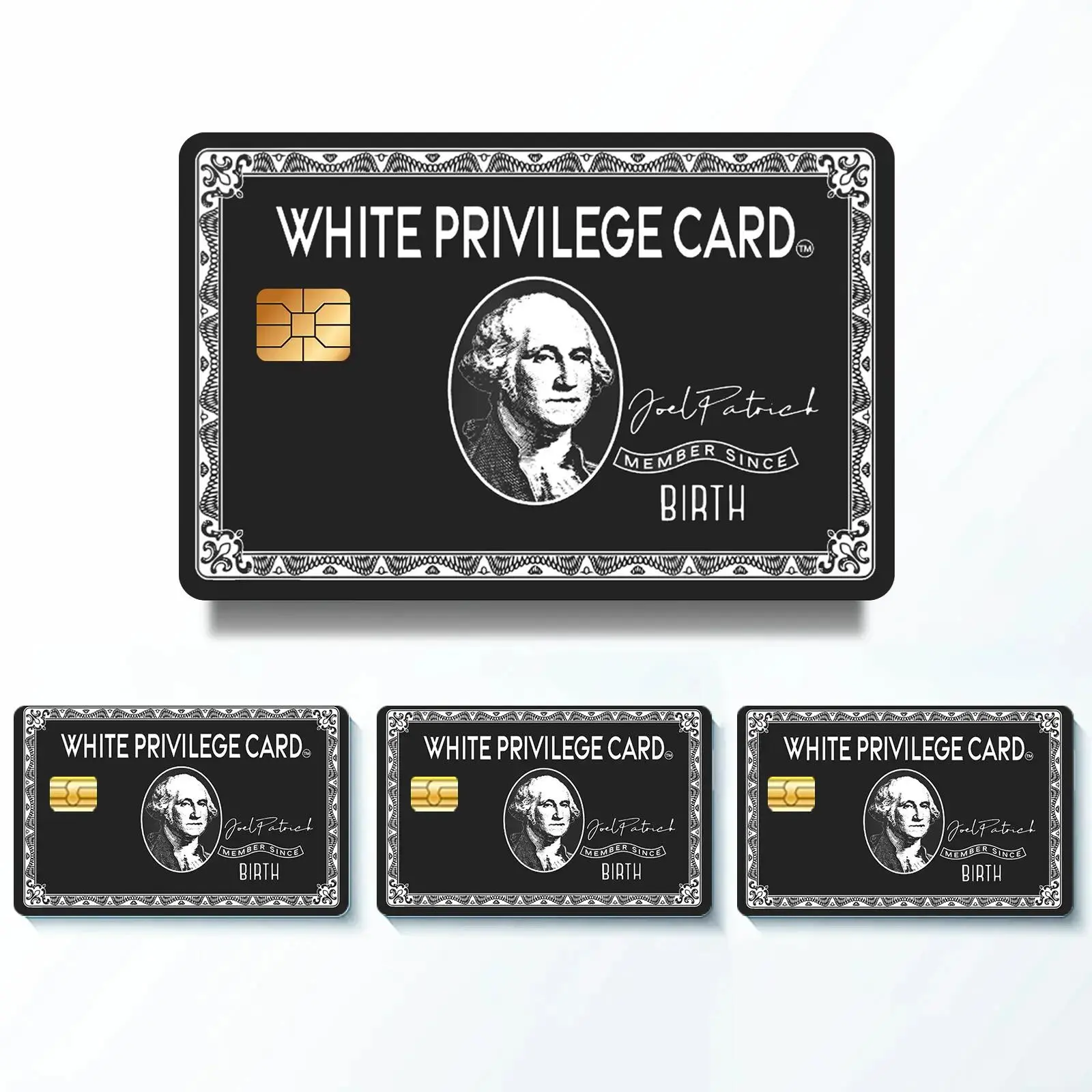 White Privilege Card Stickers - Novelty Design for Credit Card Decoration, Gag Gifts (Sports & Outdoor Fan Shop Premier League Themed) Adhesive Decals Scrapbooking Ephemera,summerwins