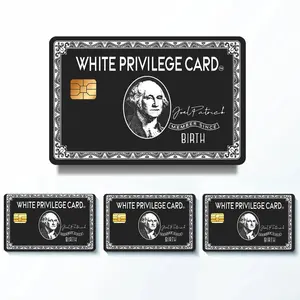 White Privilege Card Sticker – Novelty Design for Credit Card Decoration, Collectors, or Gag Gifts
