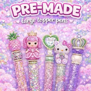 Beaded Pens Extended with Colorful Beads and Character Designs for Creative Writing and Drawing