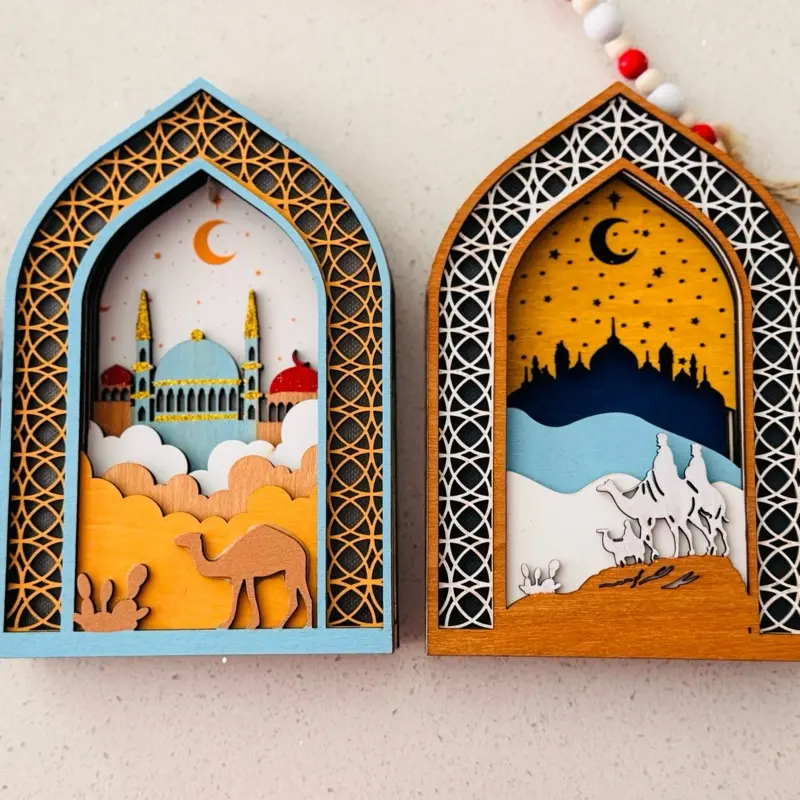 Islamic Arch light, Ramadan Arch decor, Ramadan night light, Eid wood decor, Ramadan arch light box, Ramadan LED light decoration, Eid decor