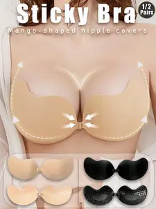 Women's Invisible Bra Enhancer Pads, Mango Shape Lift & Support Bras, One & One Colors, Perfect for Summer