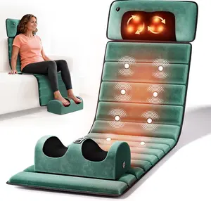 Full Body Massage Pad, 10-zone Wave Vibration, Kneading Massage Pillow, Optinal Foot/calf Massager, Back Hot Compress, Storage Bag Included. Mother's Day Gift, Fathers Day Gif ,pad comfort