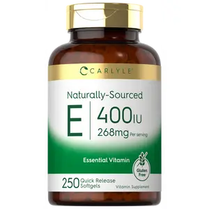 Carlyle Vitamin E 400 IU Softgels | 250 Count | Naturally Sourced | Non-GMO and Gluten Free