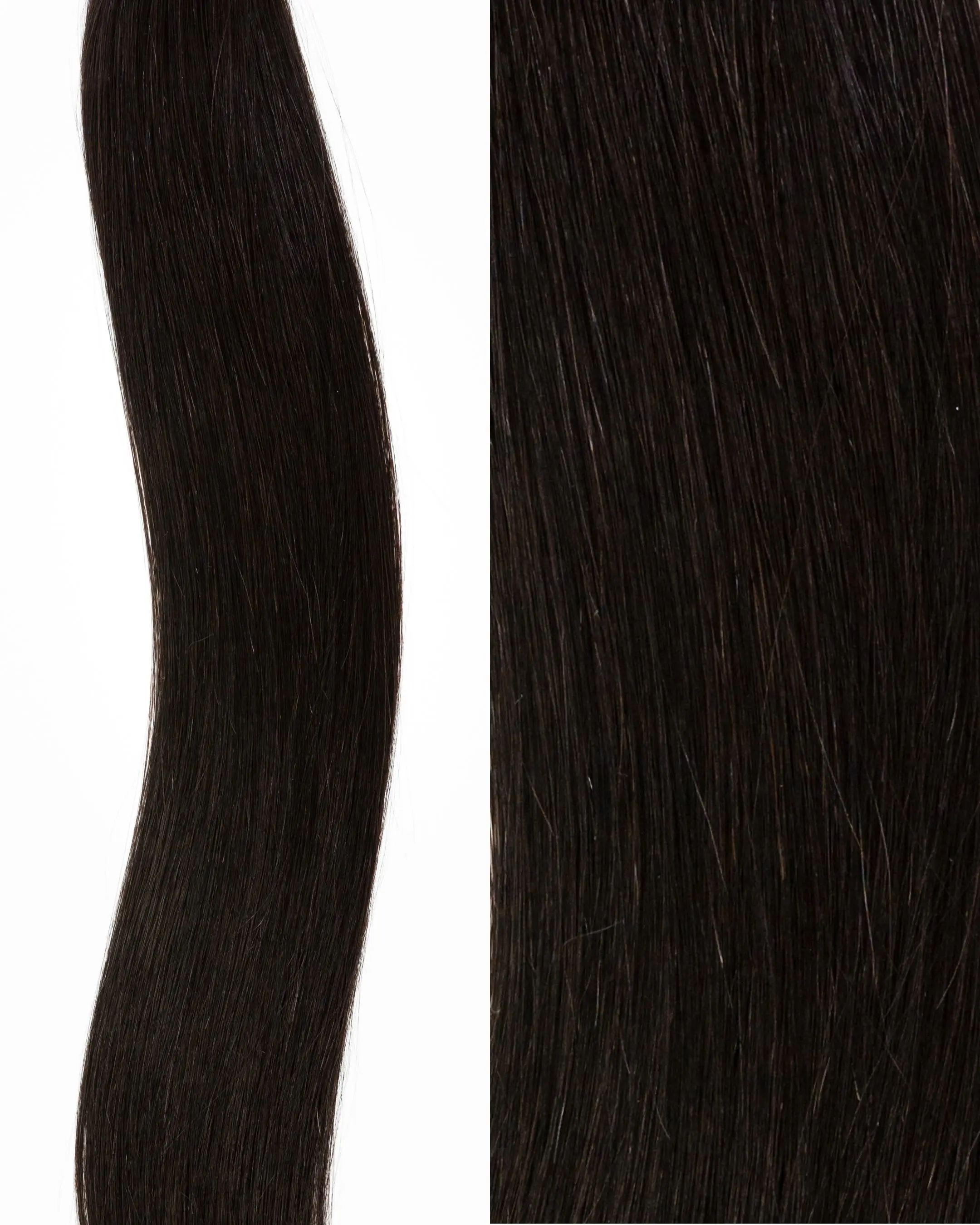 Signature Tape-In, Straight | Jet Black/Darkest Brown #1B