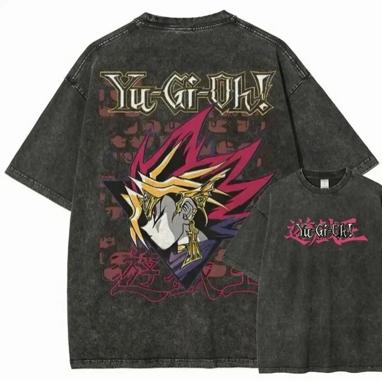 Yu-Gi-Oh! Oversized Hoodie, Anime Graphic T-Shirt, Unisex Fit Vintage Streetwear 3T0