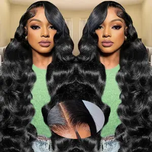 40Inch 5x5 HD Lace Closure Wigs Human Hair 180% Density Glueless Wigs Human Hair Pre Plucked Pre Cut 5x5 Body Wave Lace Front Wigs Human Hair Wear and Go Glueless Wig Christmas Wigs