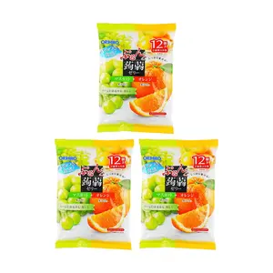 ORIHIRO Konjac Jelly 12PCS 2 Flavors (Rose Grape & Orange) - Low Calorie, High Fiber Diet Snack, 3 Packs Value Set