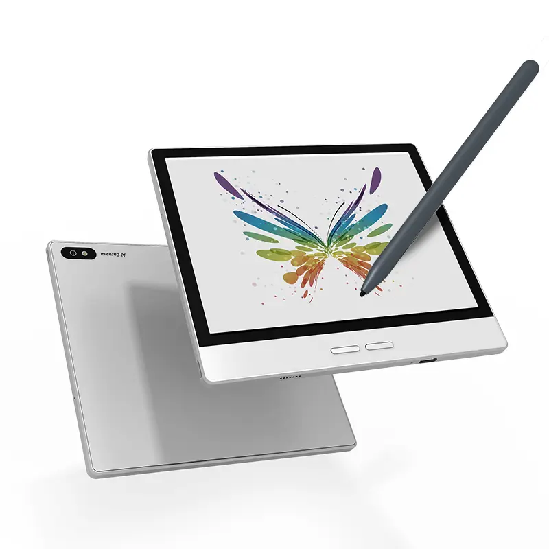 Bigme B7 Lite, 7'' Color Eink Tablet with stylus+leather case, SIM slot, kaleido3 Eink Screen, Silver panel eyefriendly,SIM,4G,Color eReader, 4+64GB+2TB TF card slot, Android 14, Google Play, 300PPI, 3rd party apps. handwriting stylus, annotation, ereader
