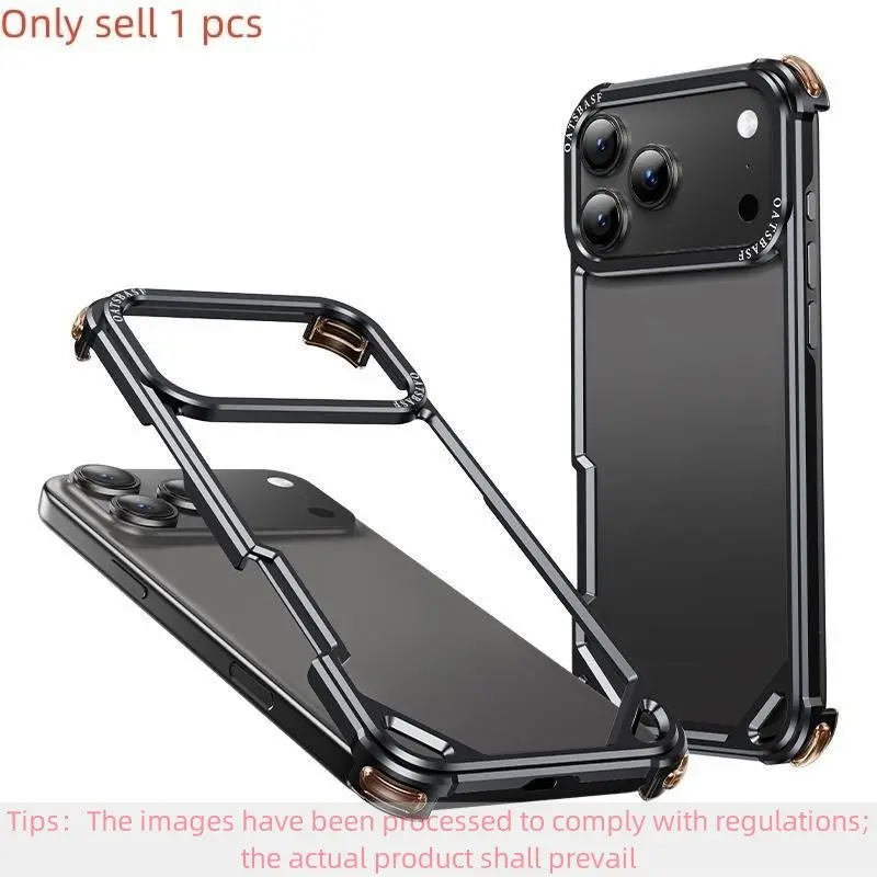 New Minimalist Protective Phone Case for iPhone 17 Pro Max, 17 Pro, 17 Air, Ultra-Thin Metal Back Frame, Lightweight Cooling Shell, Casing, Mobile Phone Accessory, Accessories
