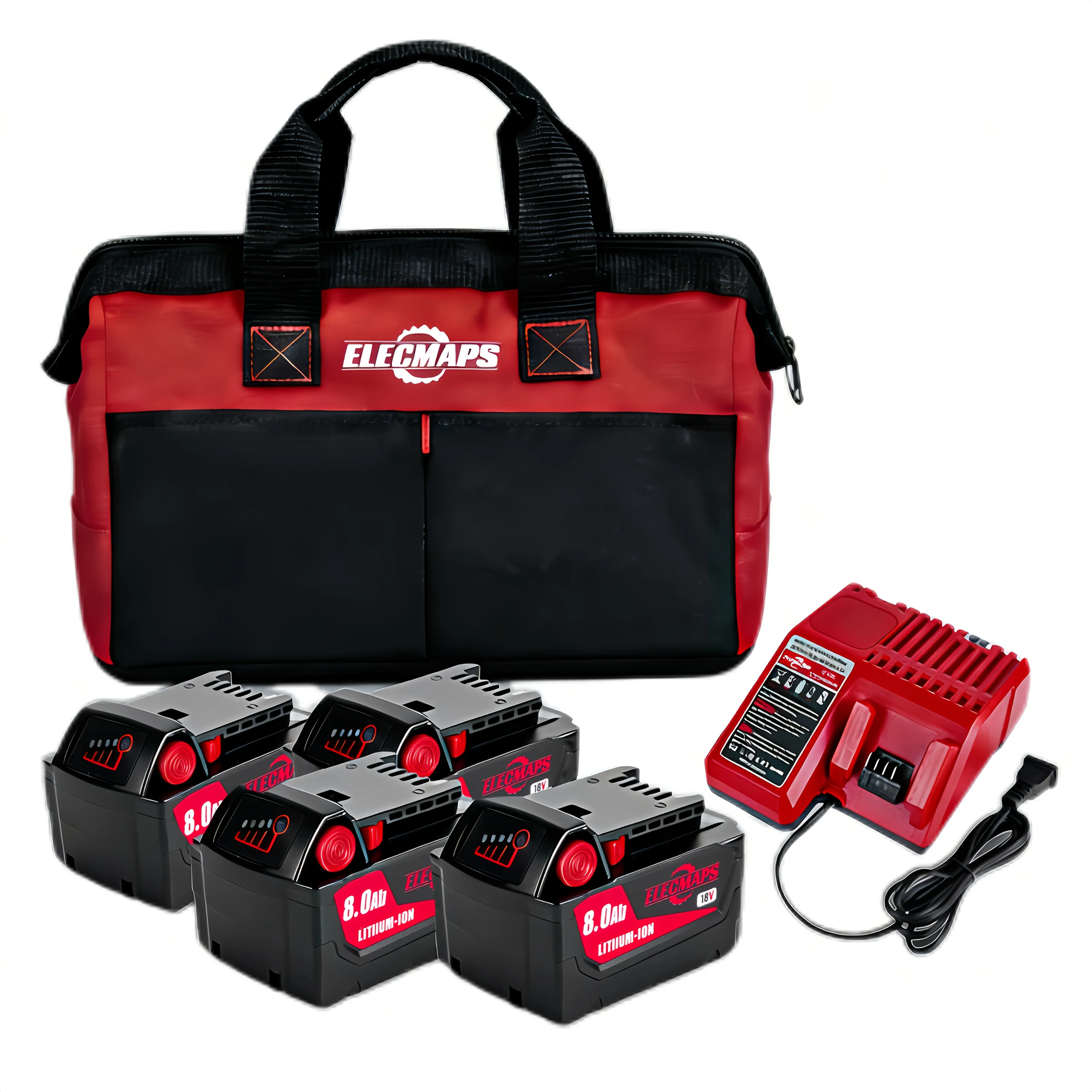 8000mAh Lithium-ion Power Tool Batteries - High-Capacity Replacement Battery for 18V Cordless Power Tools, Cordless Drill Battery, Lithium Battery Powered