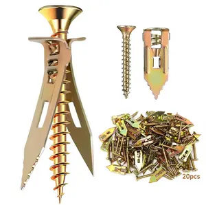 40PCS-Self-Drilling Drywall Anchor Kit with Screws -12x30mm, No Drilling Needed, Supports Up to 66 lbs-Perfect for Organizing and Hanging ltems			