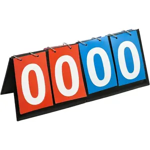 Table Top Scoreboard, Score Keeper Flipper Scoreboard for Basketball Tennis Badminton Sports (4-Digit)