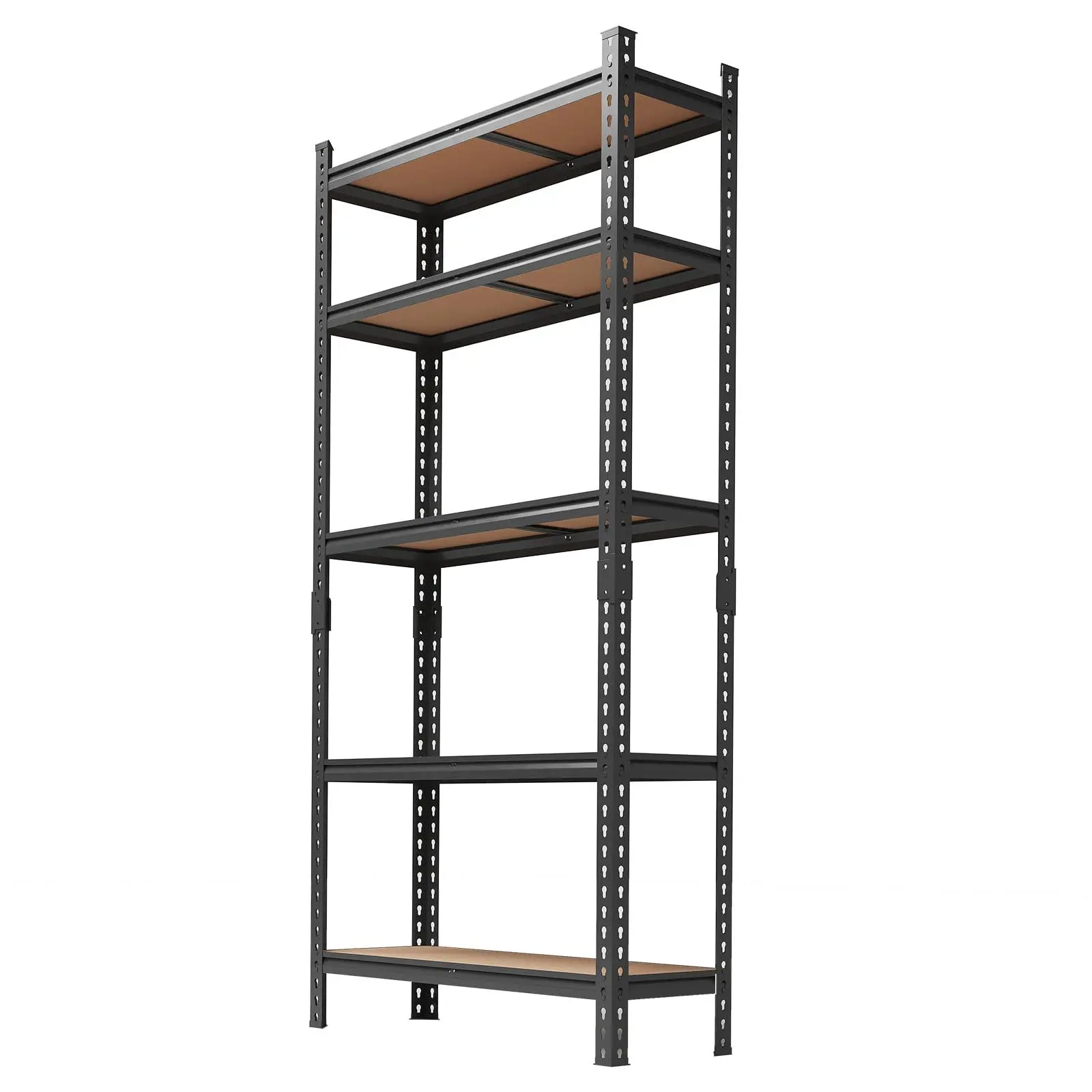 Garvee Storage Shelves 5 Tier Adjustable Garage Storage Shelving, Heavy Duty Metal Utility Rack Shelving Unit for Warehouse Pantry Closet Kitchen, 35.5" x 12" x 72", Black