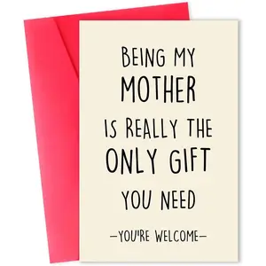 Funny Birthday Card for Mom & Grandma, Sweet Mother's Day Card Gift Idea