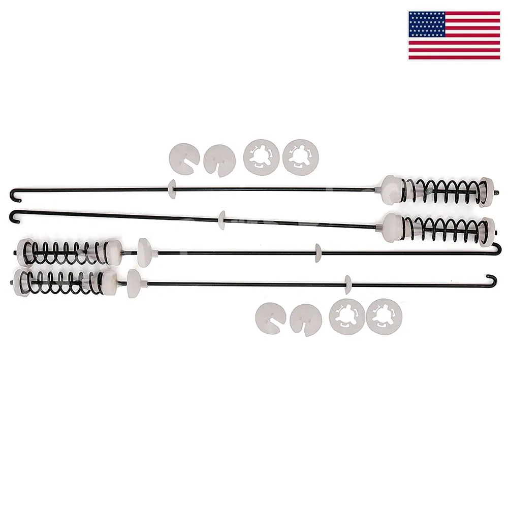 Washing Machine Suspension Rods 4 Pack W10780048, OEM Equivalent Replacement with Ball Cups, Anti-Shake Stabilizer Rods Fit Whirlpool Kenmore Admiral Magic Chef Roper