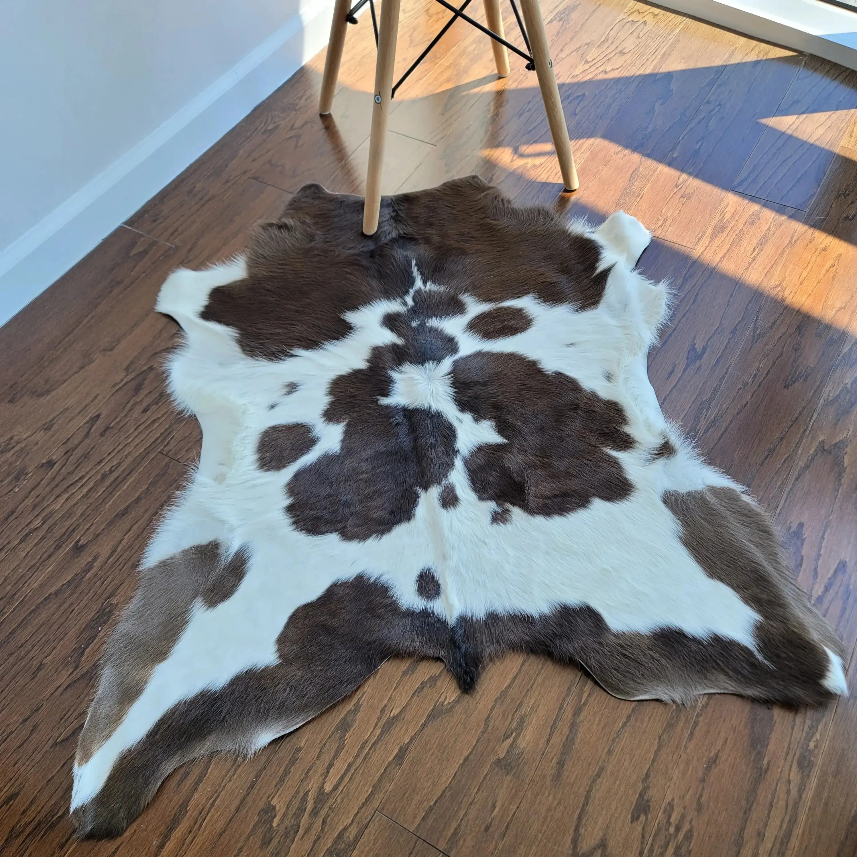 Chocolate and White Calf Hides