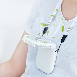 Handheld Foldable Fan, Summer Trend New Arrival, Hanging Neck High Aesthetic Outdoor Portable Desktop Mini Fan, USB Charging, Wireless Handheld