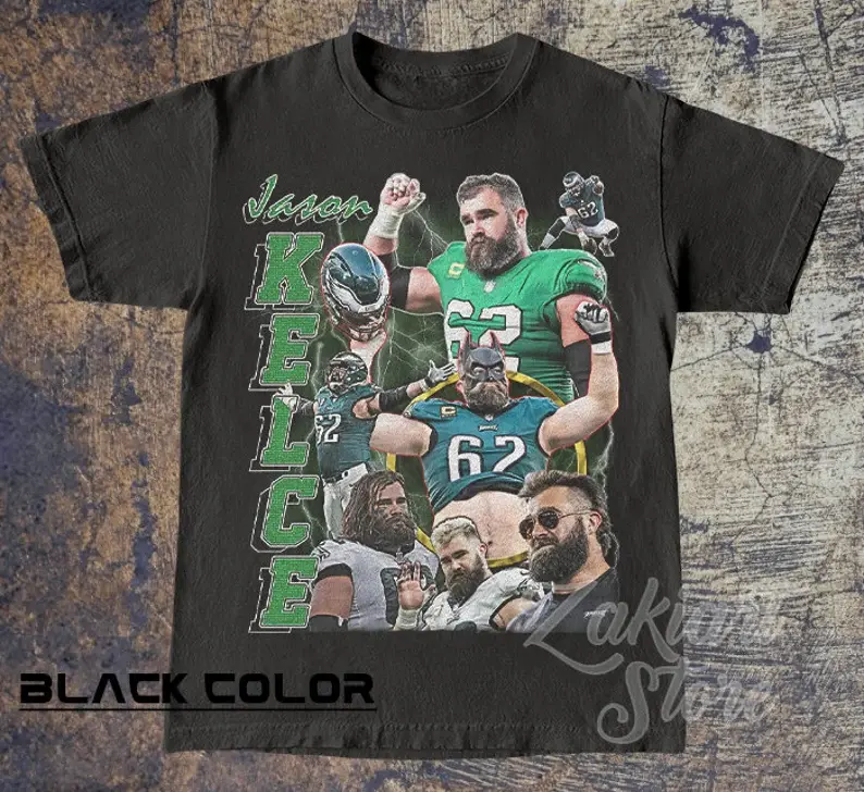 Jason Kelce Shirt, Football shirt, Classic 90s Graphic Tee, Unisex, Vintage Bootleg, Gift, Retro