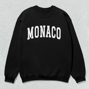 Monaco Sweatshirt Collegiate Crewneck Sweater Unisex