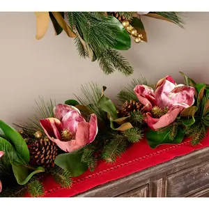 4' Magnolia and Berry Garland by Valerie