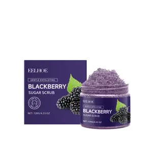 EELHOE Blackberry Sugar Body Scrub, Gentle Cleansing Exfoliating Smooth Skin Hydrating Moisturizing Scrub