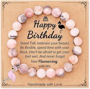 Flamingo Birthday Gifts for Women, 18th Birthday Gifts for Teen Girls, Flamingo Bracelet for Granddaughter Daughter Sister Niece Friends