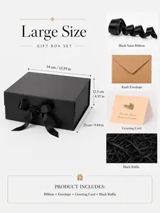 Multi-Use Bow Gift Box, Durable Paper Box with Ribbon, Ideal for Jewelry, Cosmetics, Birthday, Bridesmaid Gifts, Elegant Packaging Solution