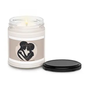 Scented Soy Candle - Cinnamon Vanilla Scented Wax in Smooth Glass Jar - Non-Toxic & Natural - 50-60 Hour Burn Time - Decor Ornament for Room