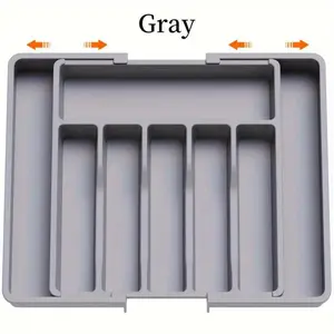 Expandable Adjustable Drawer Tray, Heavy Duty Plastic Storage Box, Plastic Storage Boxes, Collapsible Storage Organizer, 3 Configurations, Adjustable Width, Durable, Suitable for Cabinets, Easy to Clean, Compatible with Drawer
