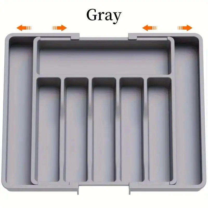Expandable Adjustable Drawer Tray, Heavy Duty Plastic Storage Box, Plastic Storage Boxes, Collapsible Storage Organizer, Adjustable Organiser, 3 Configurations, Adjustable Width, Durable, Suitable for Cabinets, Easy to Clean, Compatible with Drawer