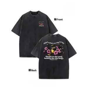 Men's Vintage Bible Verse Print T-Shirt - Honey Jar Floral Scripture Top, Soft Washed Cotton Loose Fit Streetwear Tee, Gift for Church, Weddings & Daily Wear