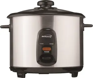 Brentwood  8 CUPS (UNCOOKED) RICE COOKER -SS/BLK,(TS-15)