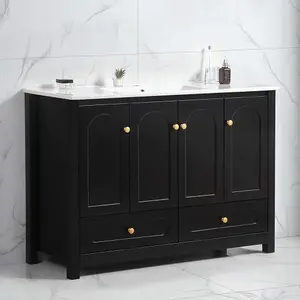 Bellemave 48-in Green Bathroom Vanity Combo - Ceramic Sink, Storage Cabinet with 4 Soft-Close Doors and 2 Drawers
