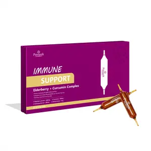 PERSEEK Triple-Action Liquid Immune Boost Daily Nutrition Supplement - Dietary Vitamins, Elderberry, Curcumin, Piperine, Antioxidant Drink, 3x Better Absorption - 15mL x 10 Vials