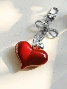 1pc ins Style Heart Butterfly Keychain, Women's Bag Charm, Car Pendant, Fashion Accessory, Elegant Design, Perfect Gift Idea