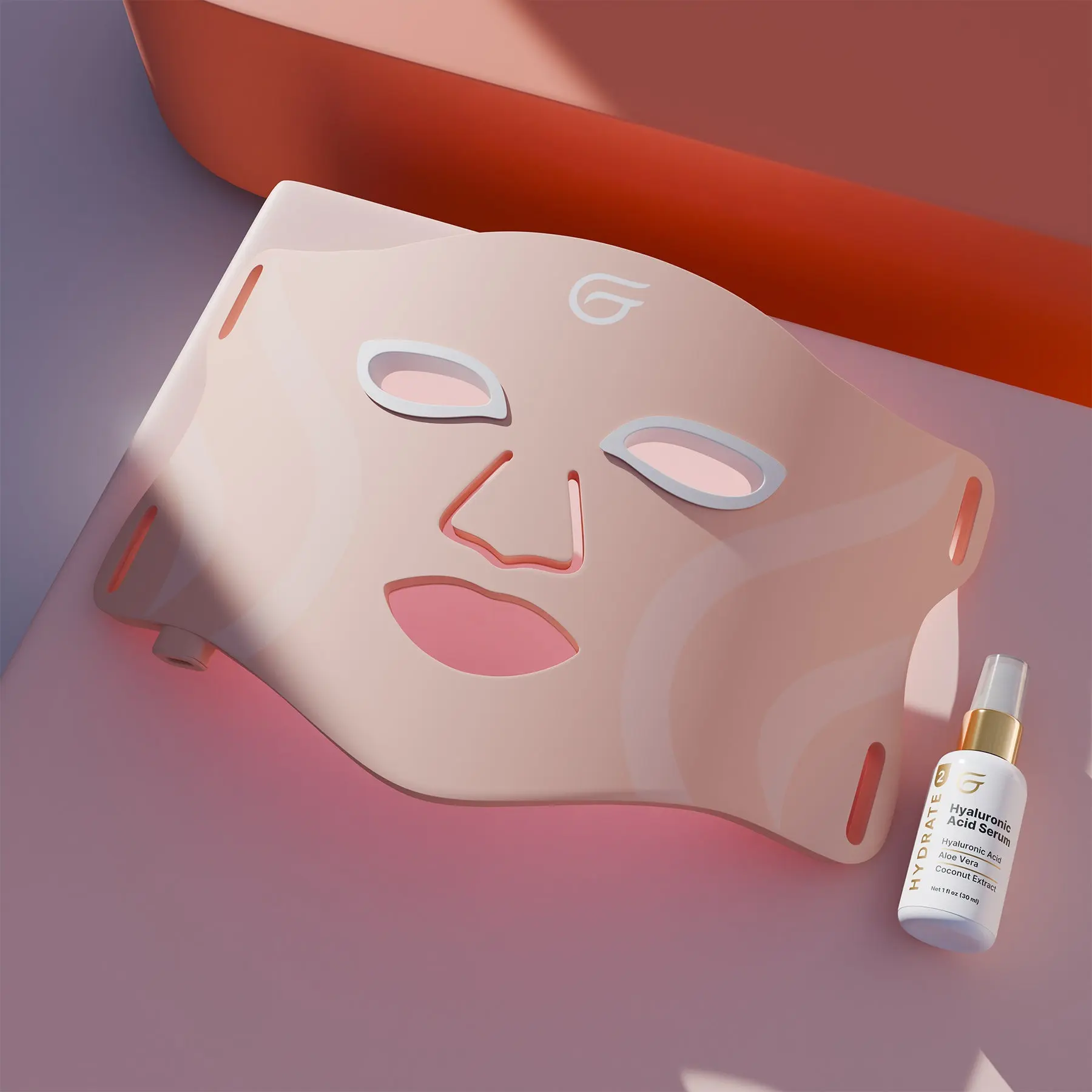 Groomie Hollywood GlowUp LED Light Therapy Face Mask – Boost Collagen, Reduce Wrinkles, Fight Acne & Restore Youthful Glow (Starter Bundle)