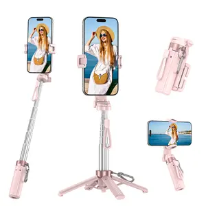 2026 Mini 4-in-1 Multifunctional Selfie Stick – 360°Rotation, Compact & Stylish, with Wireless Bluetooth Control, Phone Holder for Selfies/Video Recording/Vlogging, Compatible with Most Phone Models ,Maxinum Extend to 15.75 inches