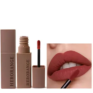 HERORANGE Mini Velvet Lipstick: A velvety, richly pigmented lipstick that creates a natural, vibrant, and captivating lip look, perfect for stage performances, parties, holidays, and dates.