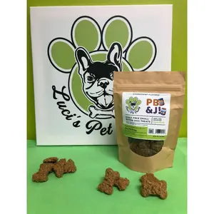 PB&J - All Natural "Peanut Butter" Dog & Puppy Treats - Disobedient Biscuits 6 oz. Pouch