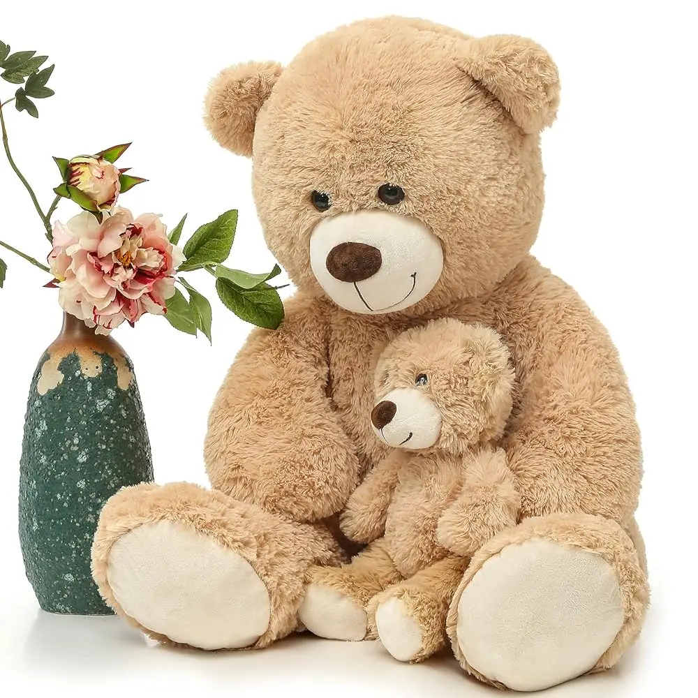MaoGouLan Mom and Baby Giant Teddy Bear, 39inch Soft Stuffed Animal Large Teddy Bears Plush for Baby Shower, Wedding, Birthday, Christmas, Party Decorations, Valentine's Day  #BlackFriday #Summervibes