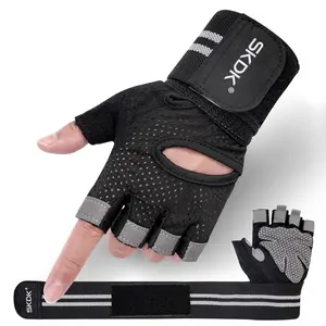 Breathable Workout Gloves for Men Women - Padded Weight Lifting Gloves with Wrist Wraps Support & Full Palm Protection | Cross Training Grip for Gym Training Fitness