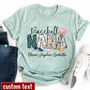 Personalized Baseball Grandma Baseball Nana Baseball Mom Shirt, Custom Custom Kid's Name Sweatshirt, Baseball Lovers Gift, Grandma Gift