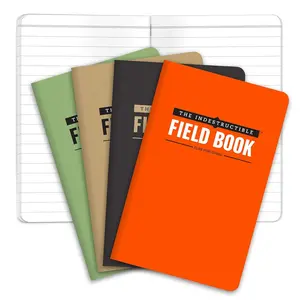 Indestructible, Waterproof, Tearproof, Weatherproof Field Notebook  3.5"x5.5"  Combo Colors  Lined Memo Book  4